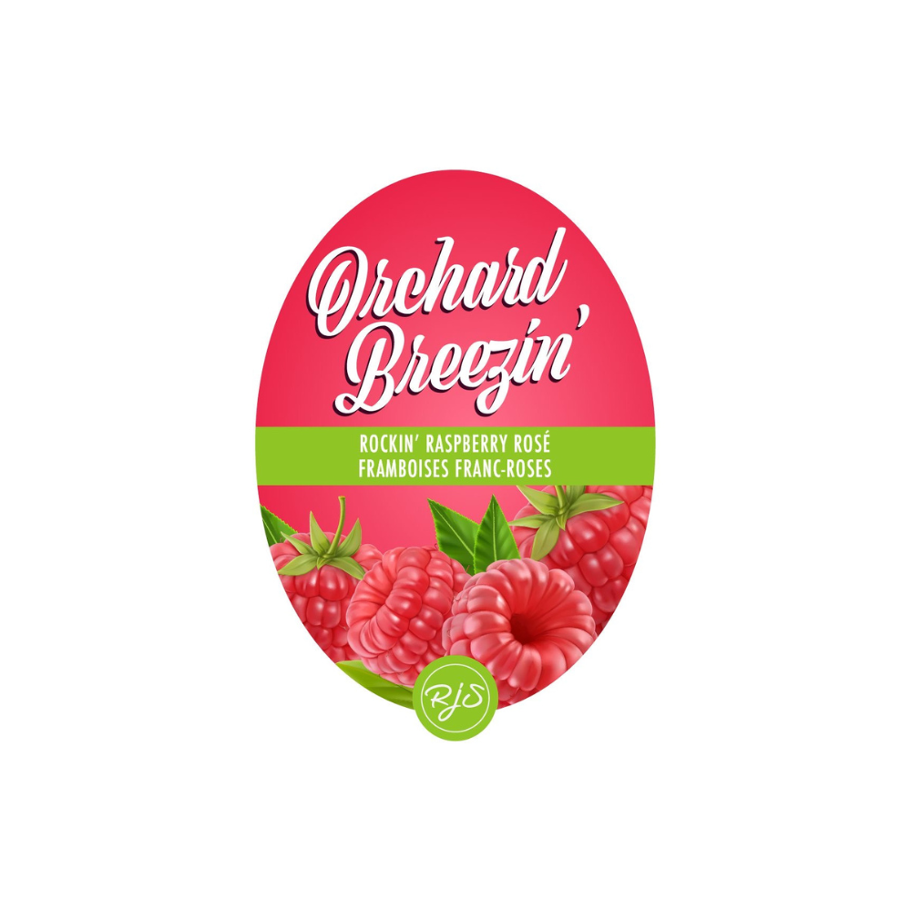 Labels - Rockin' Raspberry Rosé - Orchard Breezin' - HJL - Urbandealss