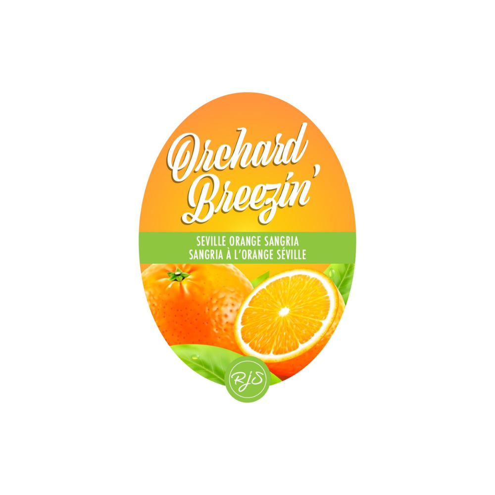 Labels - Seville Orange Sangria - Orchard Breezin' - HJL - Urbandealss
