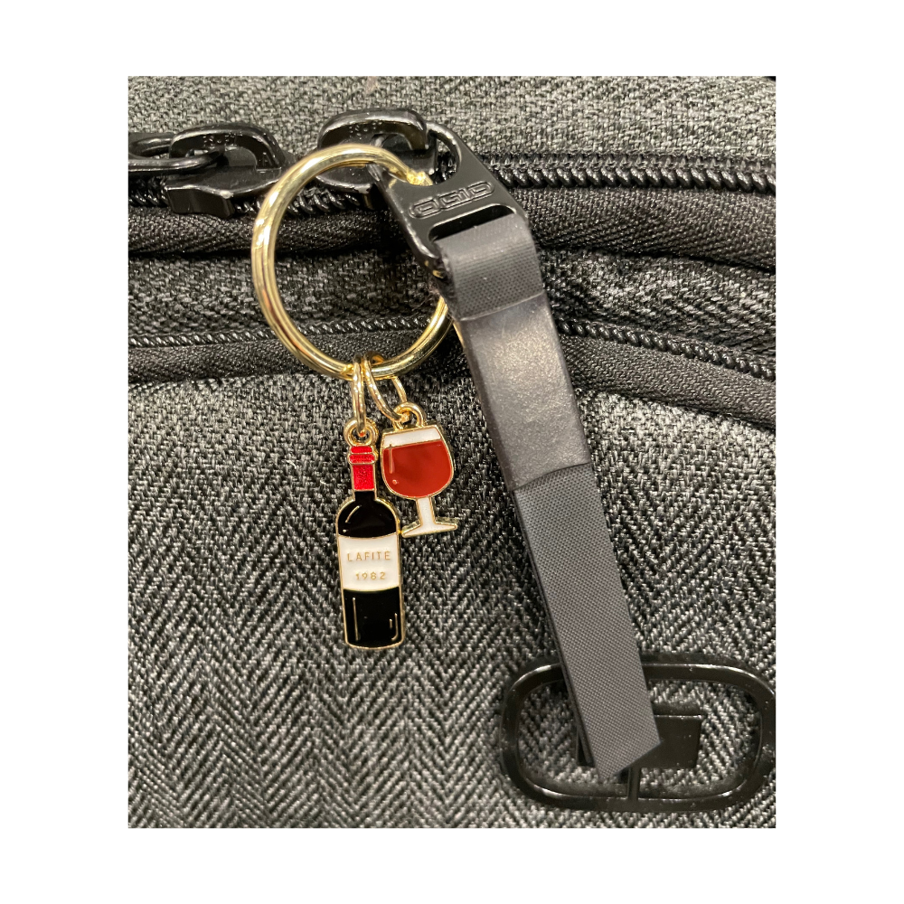 Wine Key Chain - Wine Bottle and Wine Glass - Urbandealss